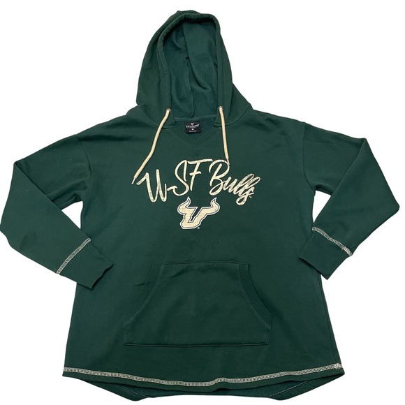 USF Bulls Colosseum Womens Hoodie Sweatshirt Pullover Green Medium - Picture 1 of 5